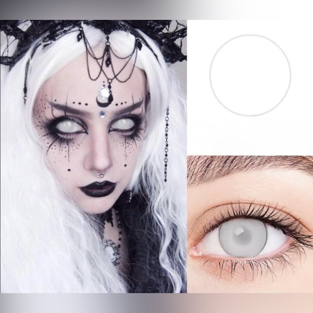 Halloween blindness white block lenses